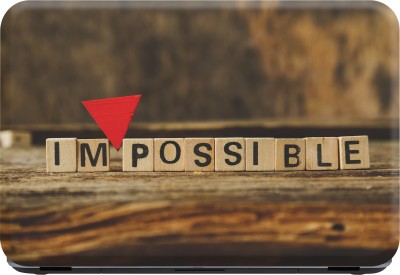 SCOTLON _Single Panel_Possible word and red triangle_ Vinyl Laptop Decal 15.5