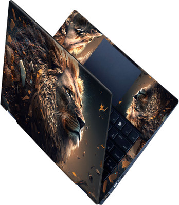 SCOTLON _Full Panel_Ferocious Lion_ Vinyl Laptop Skin Compatible for 15.6 inch(Theme: Illustrations)