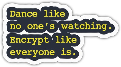 woopme Dance like no ones watching encrypt like everyone is Laptop Trackpad Vinyl Laptop Decal 15.6