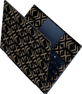 SCOTLON _All Panel_X shape line pattern_ Vinyl Laptop Skin Compatible for 15.5 inch(Theme: Illustrations)
