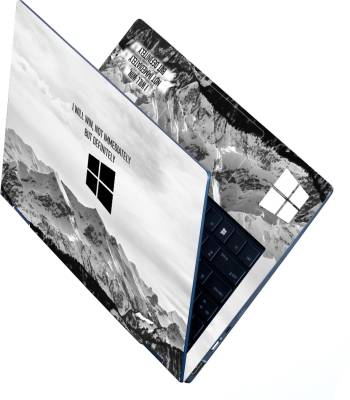 STICKER PRO Full Body Laptop Skin For 15.6 inch Laptop - I Will Win on Snow Mountains Stretched Vinyl Laptop Decal 15.6
