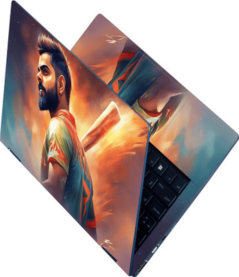 Flipkart SmartBuy Full Body Laptop Skin Sticker - Virat Kohli Indian Cricketer Brush Art Self Adhesive Vinyl Laptop Skin Compatible for 15.6 inch(Theme: Sports)