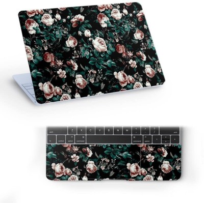 Galaxsia Floral D8 Top+Wrist Pad Vinyl Laptop Skin/Sticker/Cover vinyl Laptop Decal 15.6
