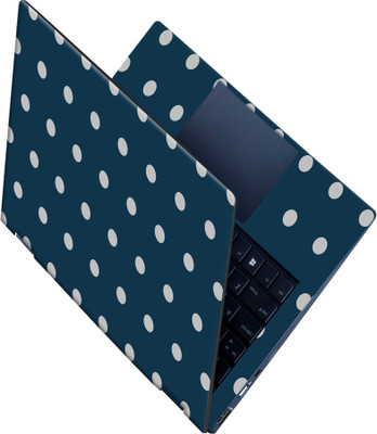 SCOTLON _All Panel_White circle linear pattern_ Vinyl Laptop Decal 15.5