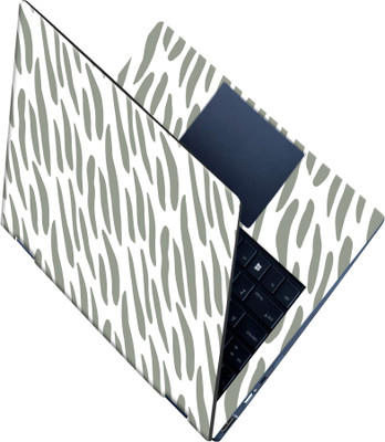 SCOTLON _All Panel_Grey diagnol wave pattern_ Vinyl Laptop Skin Compatible for 15.5 inch(Theme: Illustrations)