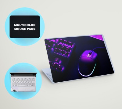 CREATER 3in1 laptop skin with track-pad & mouse-pad (gaming keyboard) 15.6 inch Vinyl Laptop Decal 15.6