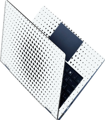 SCOTLON _All Panel_Black small and big triangles_ Vinyl Laptop Skin Compatible for 15.5 inch(Theme: Illustrations)