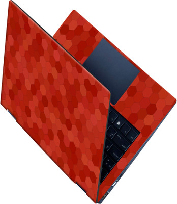SCOTLON _All Panel_Red hexagons_ Vinyl Laptop Decal 15.5
