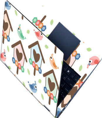 SCOTLON _All Panel_Heart house pattern_ Vinyl Laptop Skin Compatible for 15.5 inch(Theme: Illustrations)