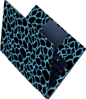 SCOTLON _All Panel_Blue and black stone shape pattern_ Vinyl Laptop Skin Compatible for 15.5 inch(Theme: Illustrations)
