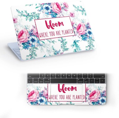 Galaxsia Floral/Flower Quote D26 Top+Wrist Pad Vinyl Laptop Skin/Sticker/Cover for vinyl Laptop Decal 15.6