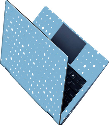 SCOTLON _All Panel_White dots random patterns_ Vinyl Laptop Skin Compatible for 15.5 inch(Theme: Illustrations)