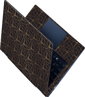 SCOTLON _All Panel_Yellow arrow and square diagnol pattern_ Vinyl Laptop Decal 15.5