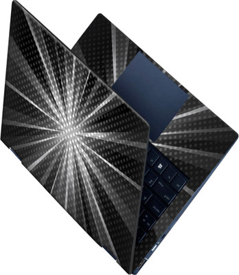 SCOTLON _All Panel_White rays_ Vinyl Laptop Skin Compatible for 15.5 inch(Theme: Illustrations)