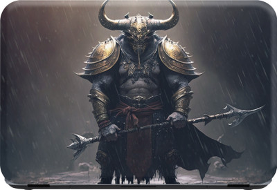 SCOTLON _Single Panel_Warrior with animal mask_ Vinyl Laptop Skin Compatible for 15.5 inch(Theme: Illustrations)