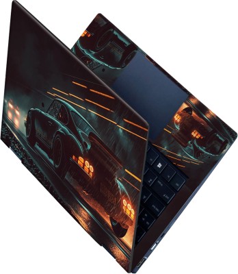 SCOTLON All Panel_Orange back light black car_Premium Laptop Skin Vinyl Laptop Decal 15.6