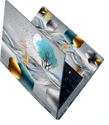 FineArts Full Body UV Laptop Skin For 15.6 inch - UV_Dear On Meatalic Rocks Self Adhesive Stretched Vinyl, Premium UV Inks Laptop Skin Compatible for 15.6 inch(Theme: Illustrations)
