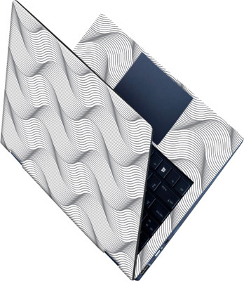 SCOTLON _All Panel_S shape line wave pattern_ Vinyl Laptop Decal 15.5