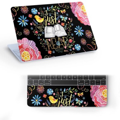 Galaxsia Floral/Flower Quote D17 Top+Wrist Pad Vinyl Laptop Skin/Sticker/Cover for vinyl Laptop Decal 15.6