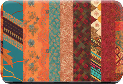 SCOTLON _Single Panel_Colorful fabric pattern_ Vinyl Laptop Skin Compatible for 15.5 inch(Theme: Illustrations)