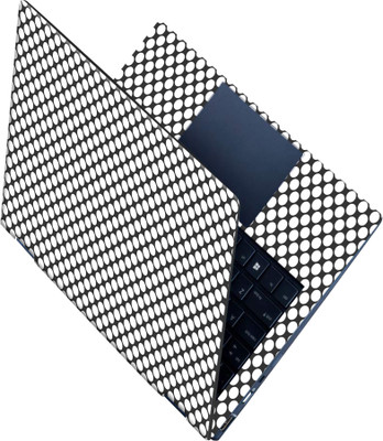 SCOTLON _All Panel_Same size white circles_ Vinyl Laptop Decal 15.5
