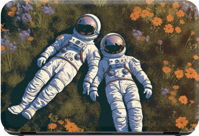 SCOTLON _Single Panel_Astronauts Lying in garden_ Vinyl Laptop Decal 15.5