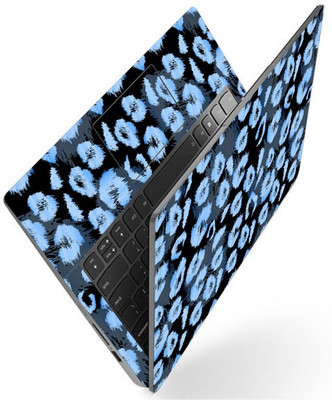 Techfit Full Body Laptop Skin Fits Size Upto 15.6 Inches - Blue Black Tiger Art Premium Stretched Vinyl Laptop Skin Compatible for 15.6 inch(Theme: Patterns)