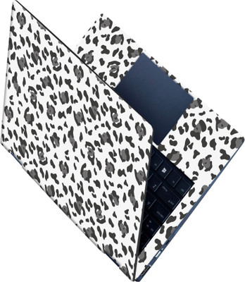 SCOTLON _All Panel_Black and grey random shape pattern_ Vinyl Laptop Skin Compatible for 15.5 inch(Theme: Illustrations)