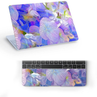 Galaxsia Floral D55 Top+Wrist Pad Vinyl Laptop Skin/Sticker/Cover for vinyl Laptop Skin Compatible for 15.6 inch(Theme: Illustrations)