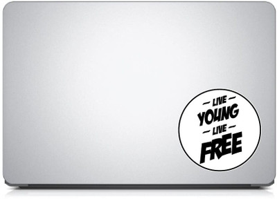 PEACOCKRIDE Live Young Live Free Vinyl Laptop Skin Compatible for 17 inch(Theme: NA)