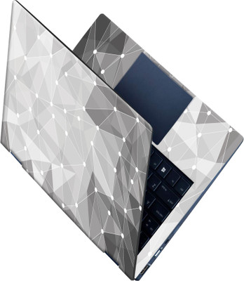 SCOTLON _All Panel_Grey and black pyramids_ Vinyl Laptop Skin Compatible for 15.5 inch(Theme: Illustrations)