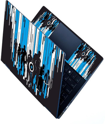 dzazner Premium Vinyl HD Printed Easy to Install Full Panel Laptop Skin/Sticker/Stretchable Vinyl/Cover for all Size Laptops upto 15.6 inch No Residue, Bubble Free - Avengers Black Self Adhesive Vinyl Reusable Laptop Skin Compatible for 15.6 inch(Theme: Superheroes)
