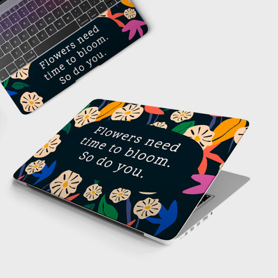 Yuckquee VECTOR FLOWER Full Body Vinyl Laptop Skin 14 Vinyl Laptop Skin Compatible for 14 inch(Theme: Patterns)