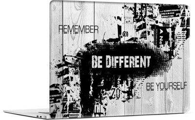 STICKER PRO Universal Laptop Skin Sticker with Extra Protective Layer - Be Different Wooden Premium PVC Self Adhesive Vinyl Laptop Skin Compatible for 14 inch(Theme: NA)