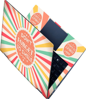 SCOTLON _All Panel_Donot forget to smile_ Vinyl Laptop Skin Compatible for 15.5 inch(Theme: Illustrations)