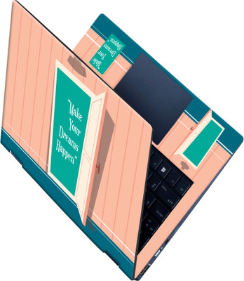 SCOTLON _All Panel_Make dreams happen_ Vinyl Laptop Skin Compatible for 15.5 inch(Theme: Illustrations)