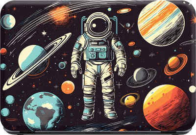 SCOTLON _Single Panel_Astronaut and planet_ Vinyl Laptop Skin Compatible for 15.5 inch(Theme: Illustrations)