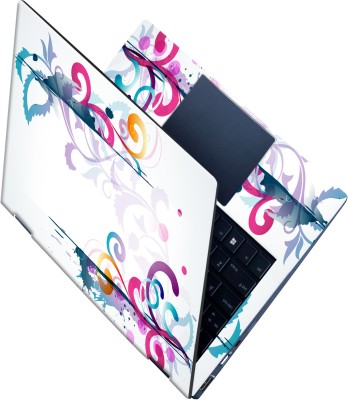 SCOTLON _All Panel_Colorful flower leaf design_ Vinyl Laptop Decal 15.5