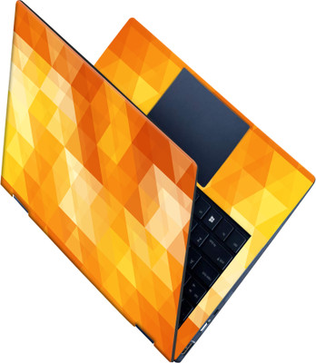 SCOTLON _All Panel_Orange and yellow triangle pattern_ Vinyl Laptop Skin Compatible for 15.5 inch(Theme: Illustrations)