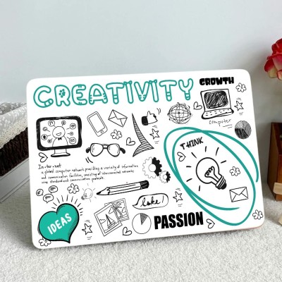 ACME CREATIONS Creative Quote Doodle Design Laptop Skins for All Laptops Upto 15.6 inch PVC Laptop Decal 16