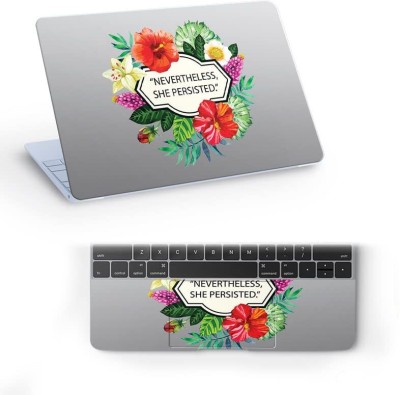 Galaxsia Motivational Floral Quote D1 Top+Wrist Pad Vinyl Laptop Skin/Sticker/Cover for vinyl Laptop Decal 15.6