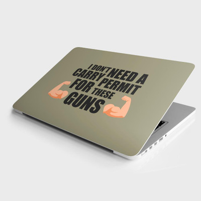 Design Dhakkan Muscle Motivation Laptop Skin | Fits on any laptop | No Residue, Bubble Free Matt Vinyl Laptop Skin Compatible for 15.6 inch(Theme: Typography)