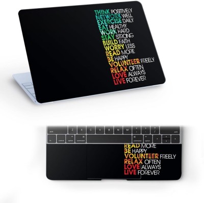 Galaxsia Think Positively Quote Vinyl Skin Sticker Cover Case Compatible for any vinyl Laptop Decal 15.6