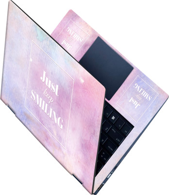 SCOTLON _All Panel_Just keep smiling_ Vinyl Laptop Skin Compatible for 15.5 inch(Theme: Illustrations)