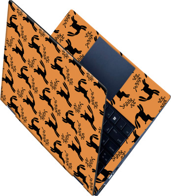 SCOTLON _All Panel_Black running rabbit_ Vinyl Laptop Decal 15.5