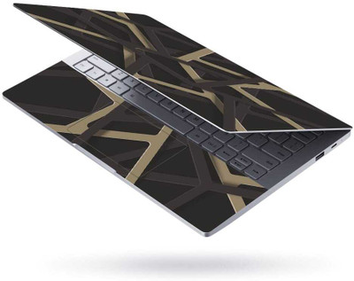 Flipkart SmartBuy Combo of Full Body Laptop Skin and Mouse Pad - Golden Grid No Residue Removable Self Adhesive Vinyl Reusable Laptop Skin Compatible for 15.6 inch(Theme: NA)