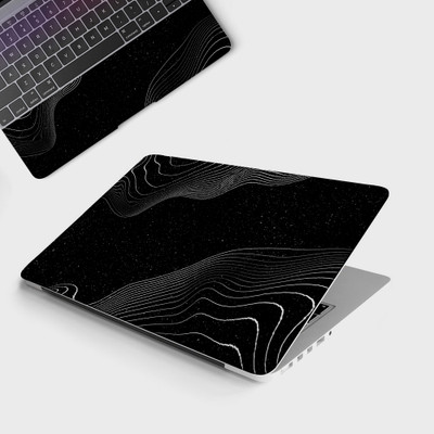 Yuckquee BLACK AESTHETIC BG Top+Wrist Pad Vinyl Laptop Skin 17.3 F-10 Vinyl Laptop Skin Compatible for 17.3 inch(Theme: Patterns)