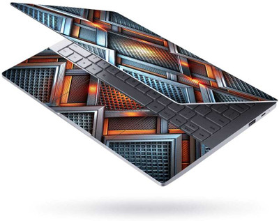 Flipkart SmartBuy Combo of Full Body Laptop Skin and Mouse Pad - Metal Grid Radiance No Residue Removable Self Adhesive Vinyl Reusable Laptop Skin Compatible for 15.6 inch(Theme: NA)