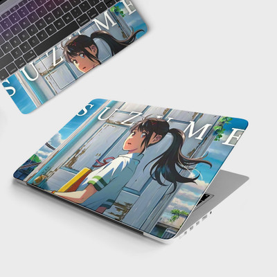 Yuckquee SUZUME Top+Wrist Pad Vinyl Laptop Skin 17.3 Vinyl Laptop Skin Compatible for 17.3 inch(Theme: Comics & Cartoons)
