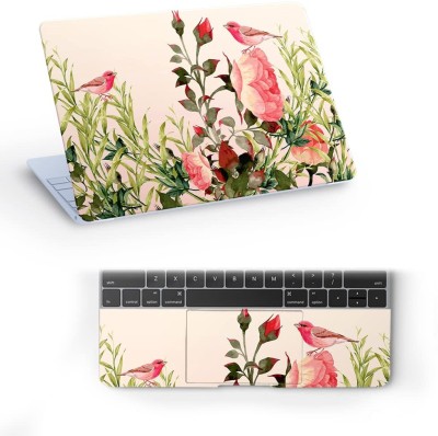 Galaxsia Floral/Flower D25 Top+Wrist Pad Vinyl Laptop Skin/Sticker/Cover for vinyl Laptop Decal 15.6